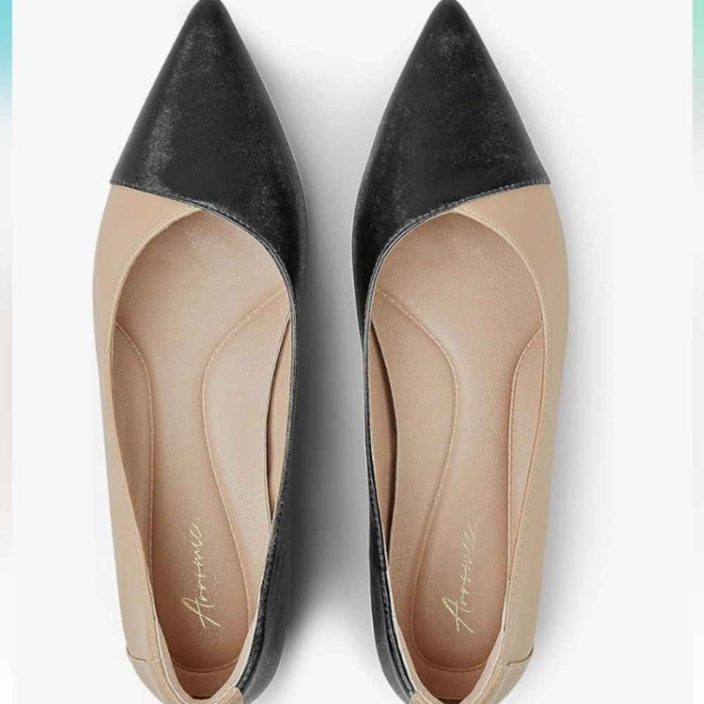 Arromic size 10 Beige and black casual flats